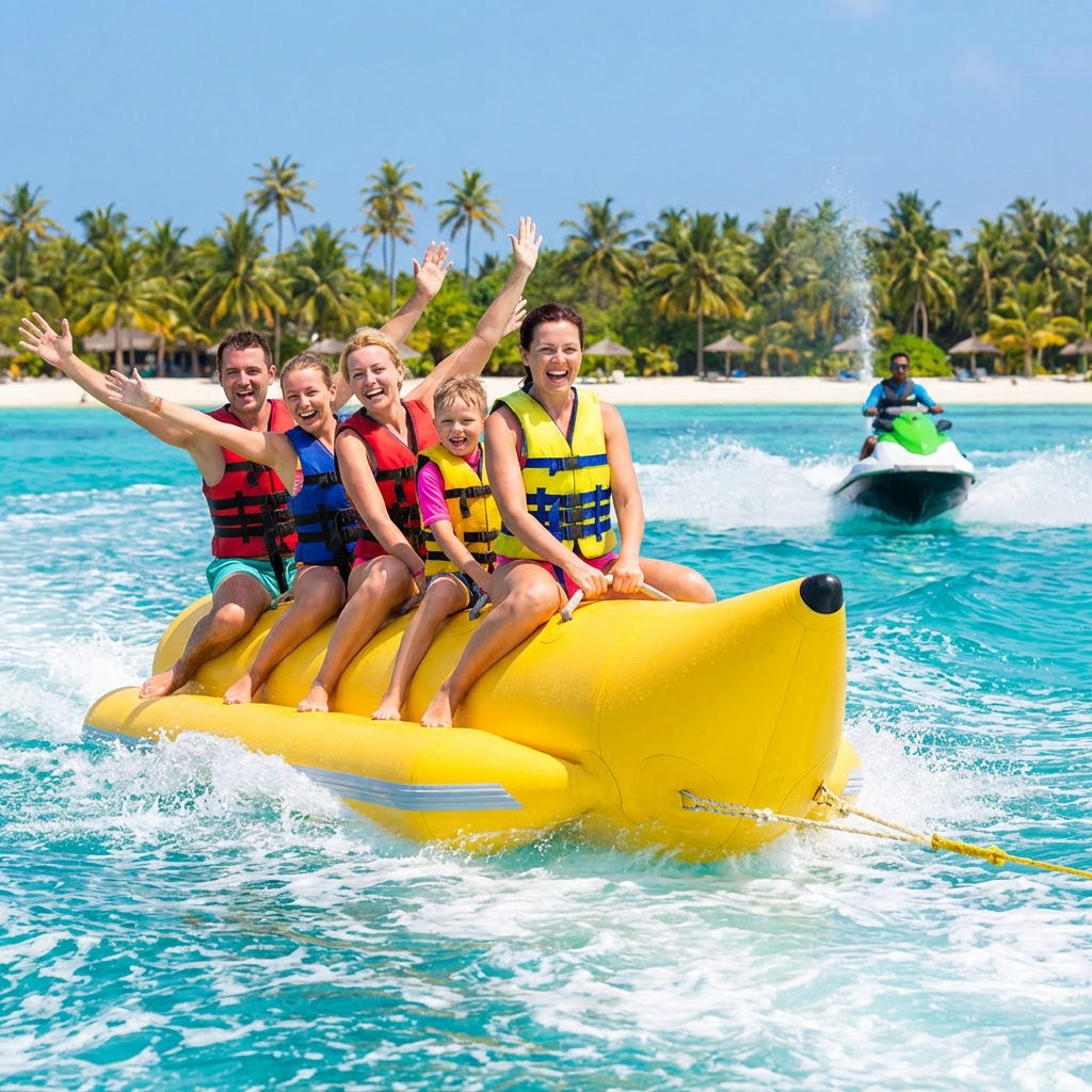 Serunya Wahana Air di Pantai Panduri: Banana Boat hingga Jet Ski
